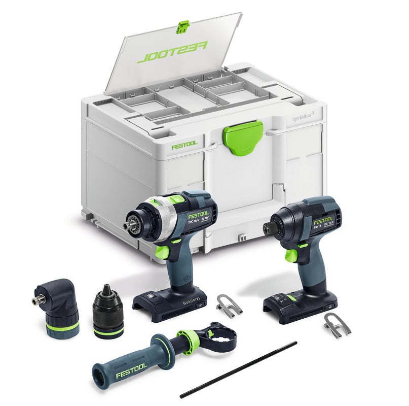 Festool TID 18 Cordless Impact Driver and TPC 18 Percussion Drill Combo Set 18V 578830