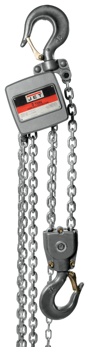 Jet AL100 Series Aluminum Hand Chain Hoist, 3 Ton x 20 Foot Lift AL100-300-20 133320