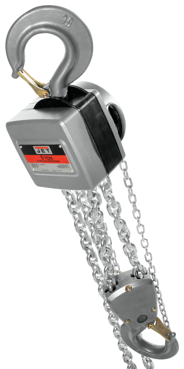 Jet AL100 Series Aluminum Hand Chain Hoist, 5 Ton x 10 Foot Lift AL100-500-10 133510