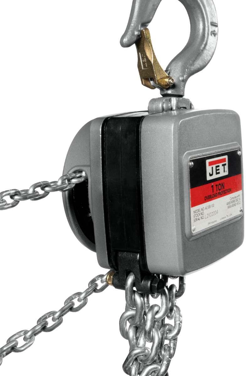 Jet AL100 Series Aluminum Hand Chain Hoist, 5 Ton x 15 Foot Lift AL100-500-15 133515