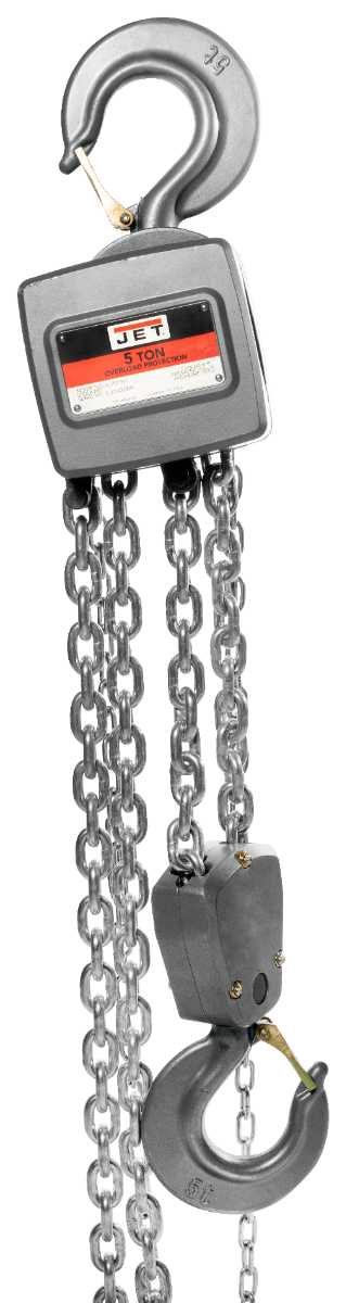 Jet AL100 Series Aluminum Hand Chain Hoist, 5 Ton x 20 Foot Lift AL100-500-20 133520