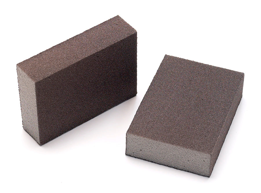 Mirka 2-3/4 x 4 x 1 in. 220G Four Sided Abrasive Sponge (Gray), Qty 10 1353-220