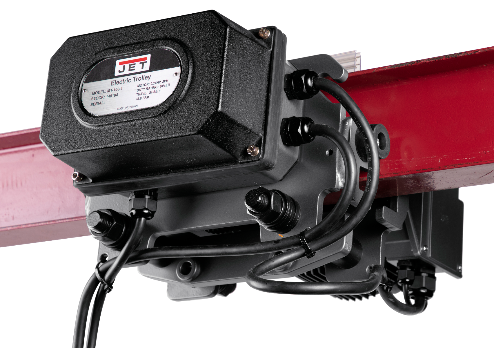 Jet TS500-015 5 Ton Electric Hoist with Trolley & 4 Button Pendant 140128K