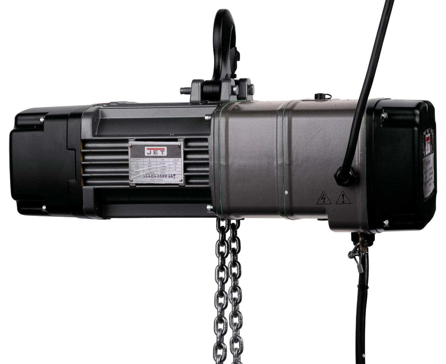 Jet TS300-020 3 Ton Electric Hoist with Trolley & 4 Button Pendant 140118K