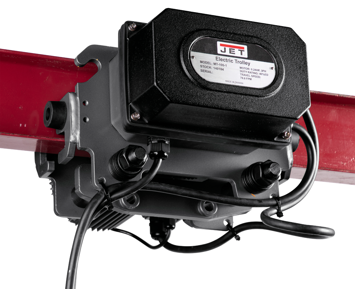 144183, JET MT050-4 1/2-TON ELECTRIC TROLLEY 460V