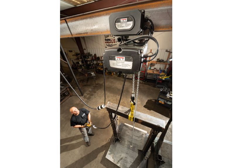 Jet TS500-020 5 Ton Electric Hoist 460V with Trolley & 4 Button Pendant 144015K