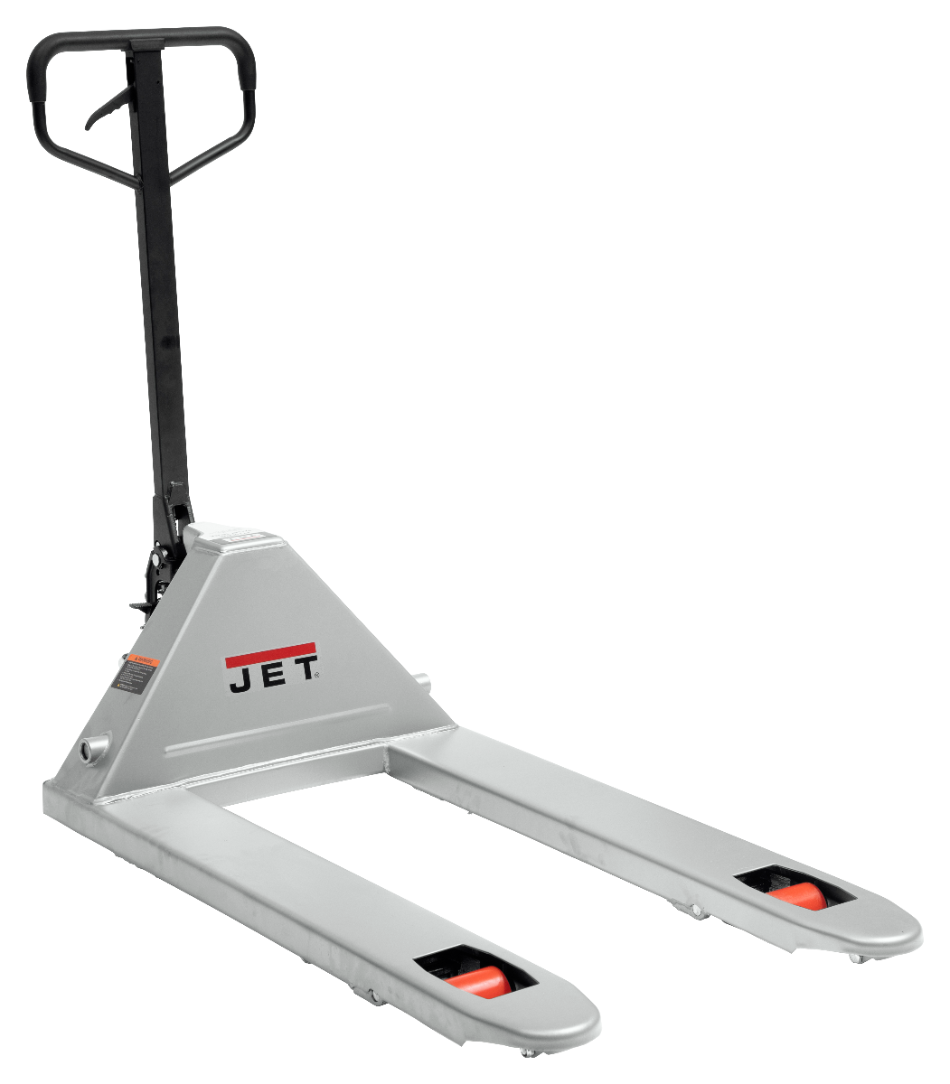 JT161008 JET® J Series Pallet Trucks are available in 6 different configurations. Each JET J Series Pallet Truck has a low profile of 2-1/2 inches, varying widths of 16 to 27 inches, and multiple lengths from 36 to 48 inches.
