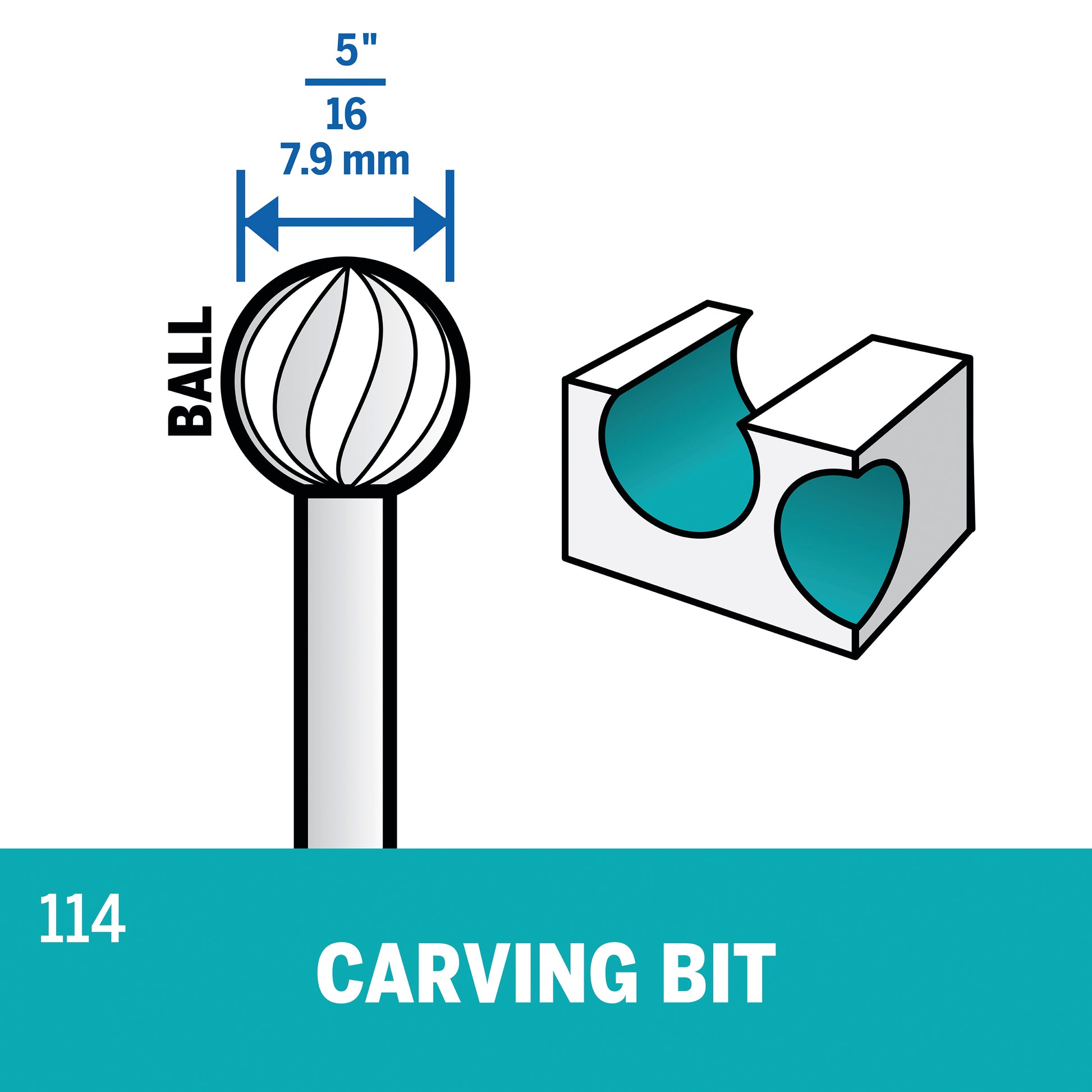 Dremel 5/16 in. Carving Bit 114