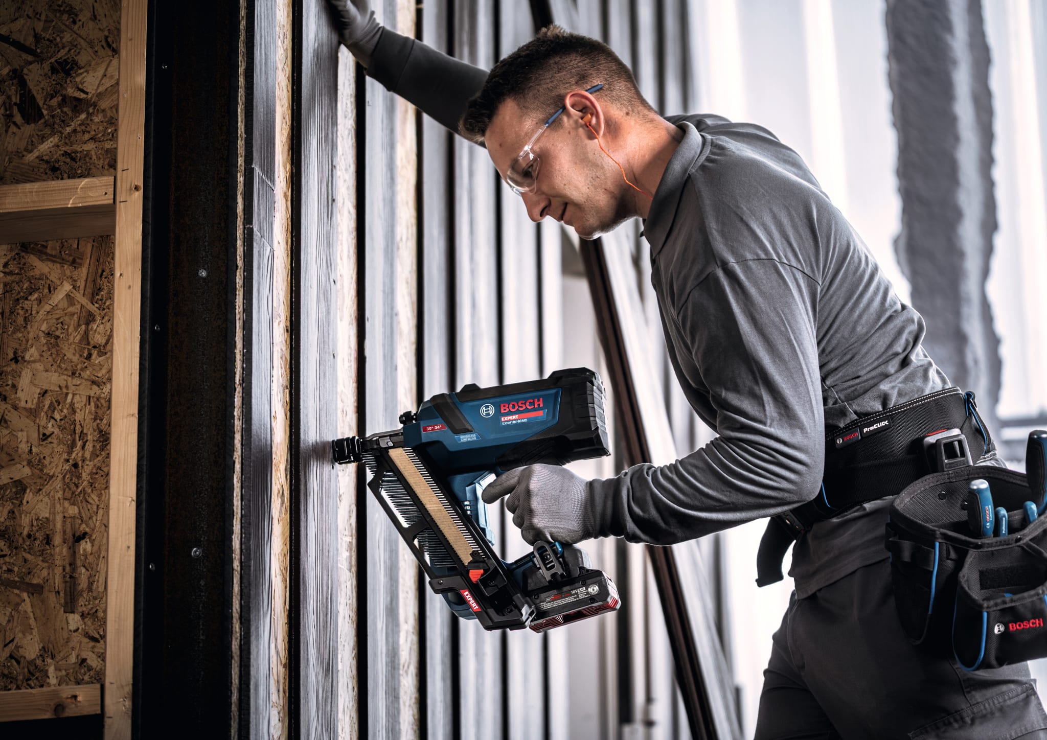 Bosch EXPERT 18V 30 Degree Framing Nailer Kit w/ 4Ah EXPERT Battery EXNH18V-90MDB14