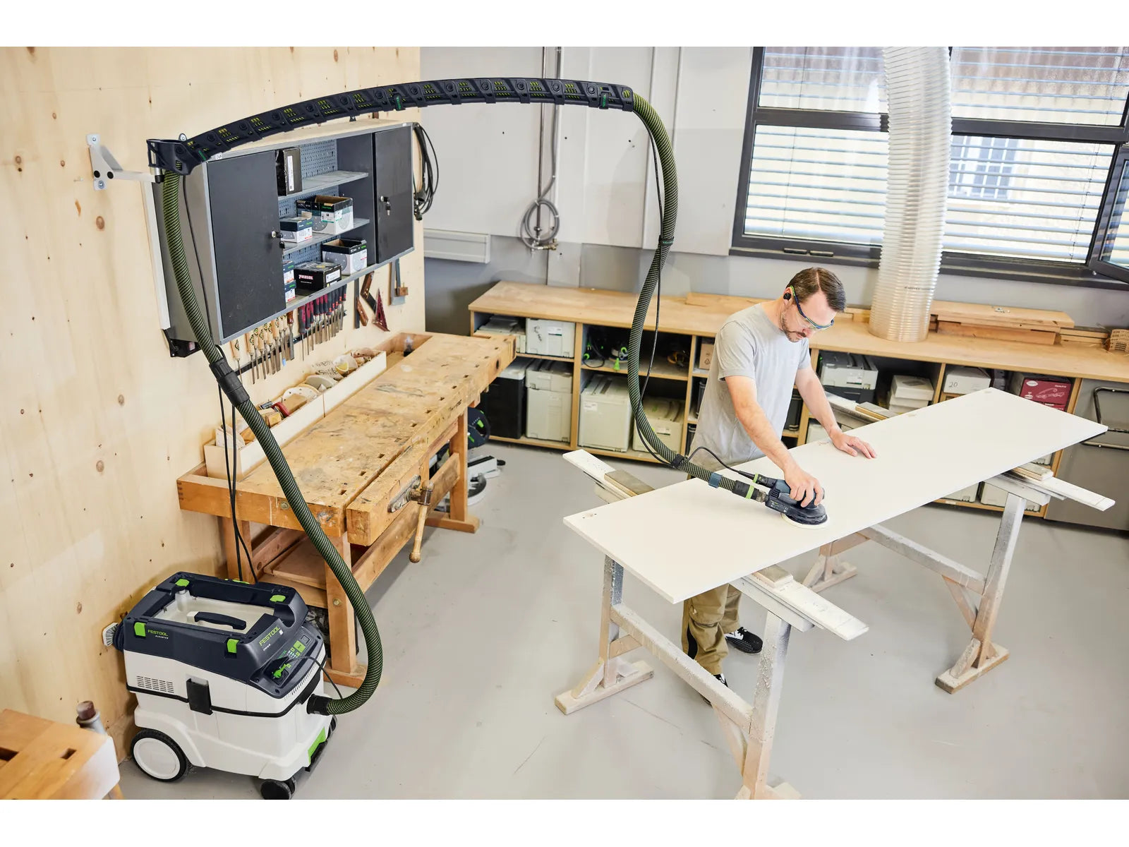 Festool Wall-Mount Dust Extraction Boom Arm Set for CT 26 to CT 48 CT-ASA FLX W 578518