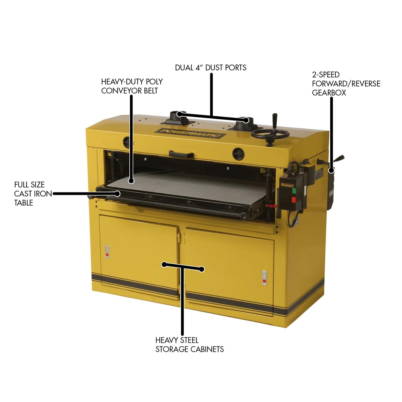 Powermatic DDS-237 37 in. Dual Drum Sander, 2 Speed, 10HP, 3PH, 230/460V 1791321