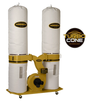 Powermatic TurboCone Dust Collector, 30-Micron Bag, 3 HP, 230V 1Ph PM1900TX-BK1 1792071K