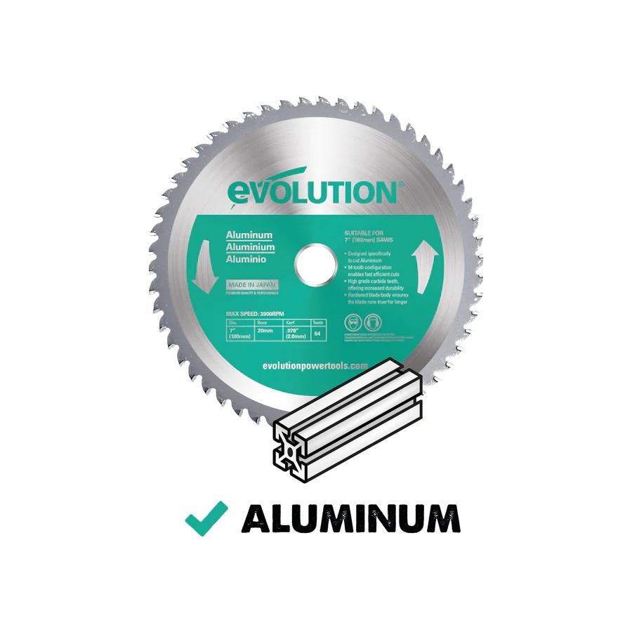 Evolution 7" Aluminum and Non-Ferrous Metal TCT Blade 180BLADEAL