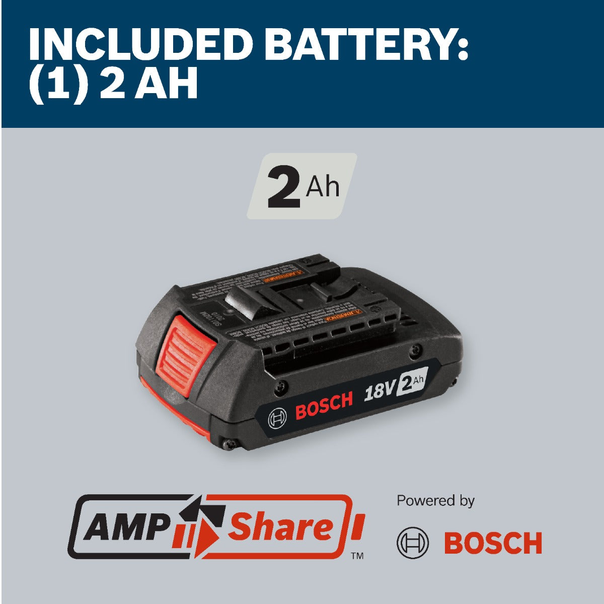 Bosch 18V Brushless 1/2" Hammer Drill/Driver Kit w/ 2 Ah Standard Battery GSB18V-65B12