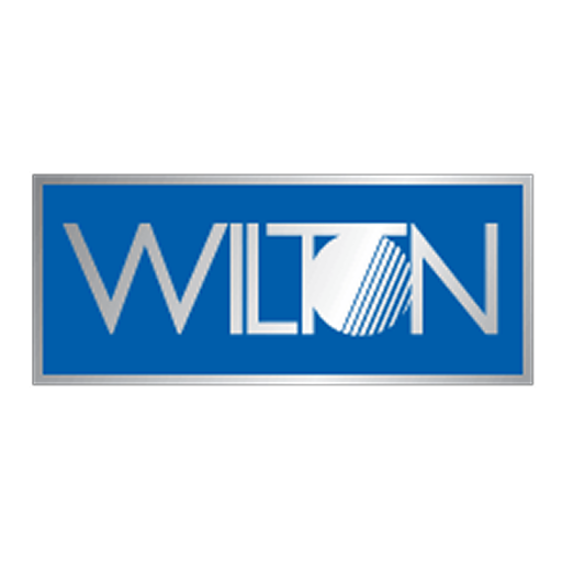 Wilton logo on a blue background