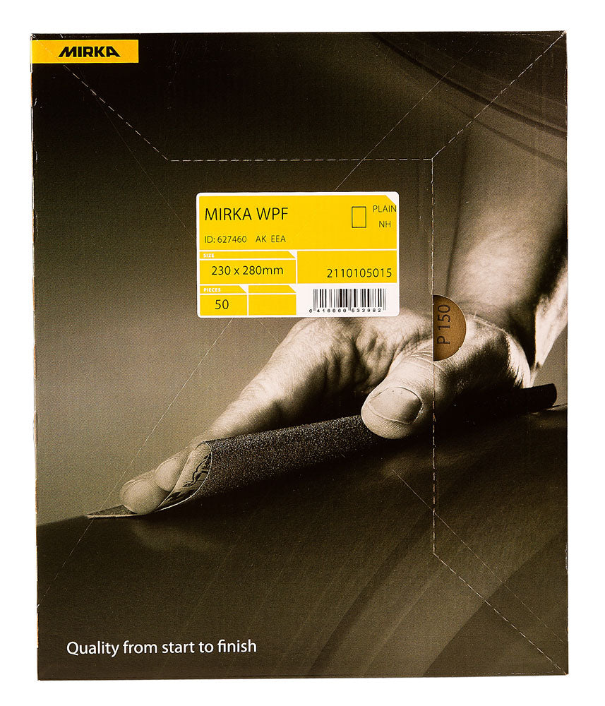 Mirka Waterproof 9 x 11 in. 500G Finishing Sheet, Qty 50 21-104-P500