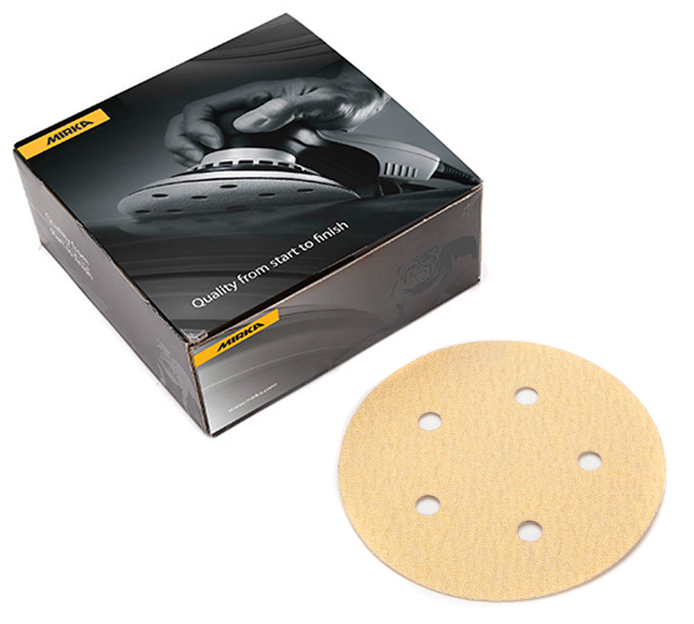 Mirka Gold 5 in. 320G 5 Hole PSA Vacuum Disc, Qty 100 23-321-320