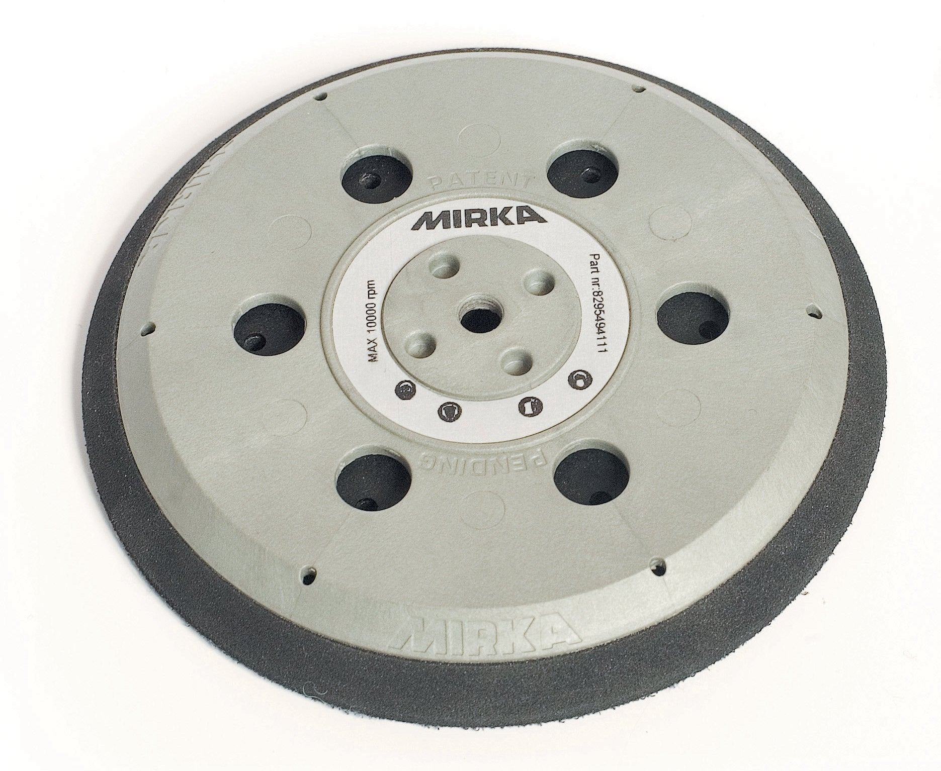 Mirka 6 in. 16 Hole Medium Grip Plenum Vacuum Pad 5/16 in. x 24 thread, Qty 1 906GV