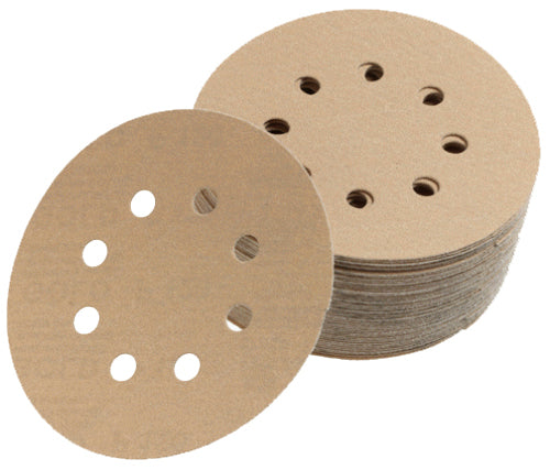 Mirka Gold 8 in. 320G 9 Hole Grip Vacuum Disc, Qty 50 23-632-320