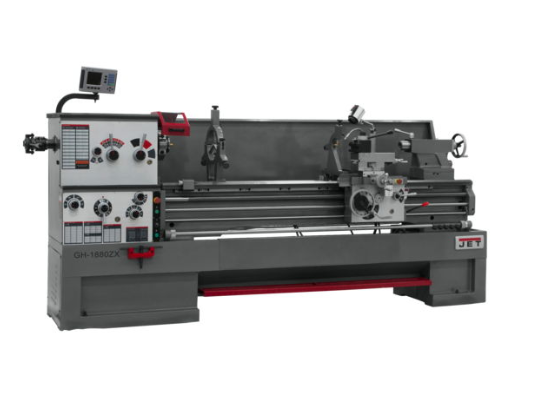 Jet Lathe with 2-axis ACU-RITE DRO 200S, Collet Closer and Taper Attachment Installed, GH-1880ZX 321493