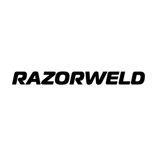 Black 'RAZORWELD' logo on a white background
