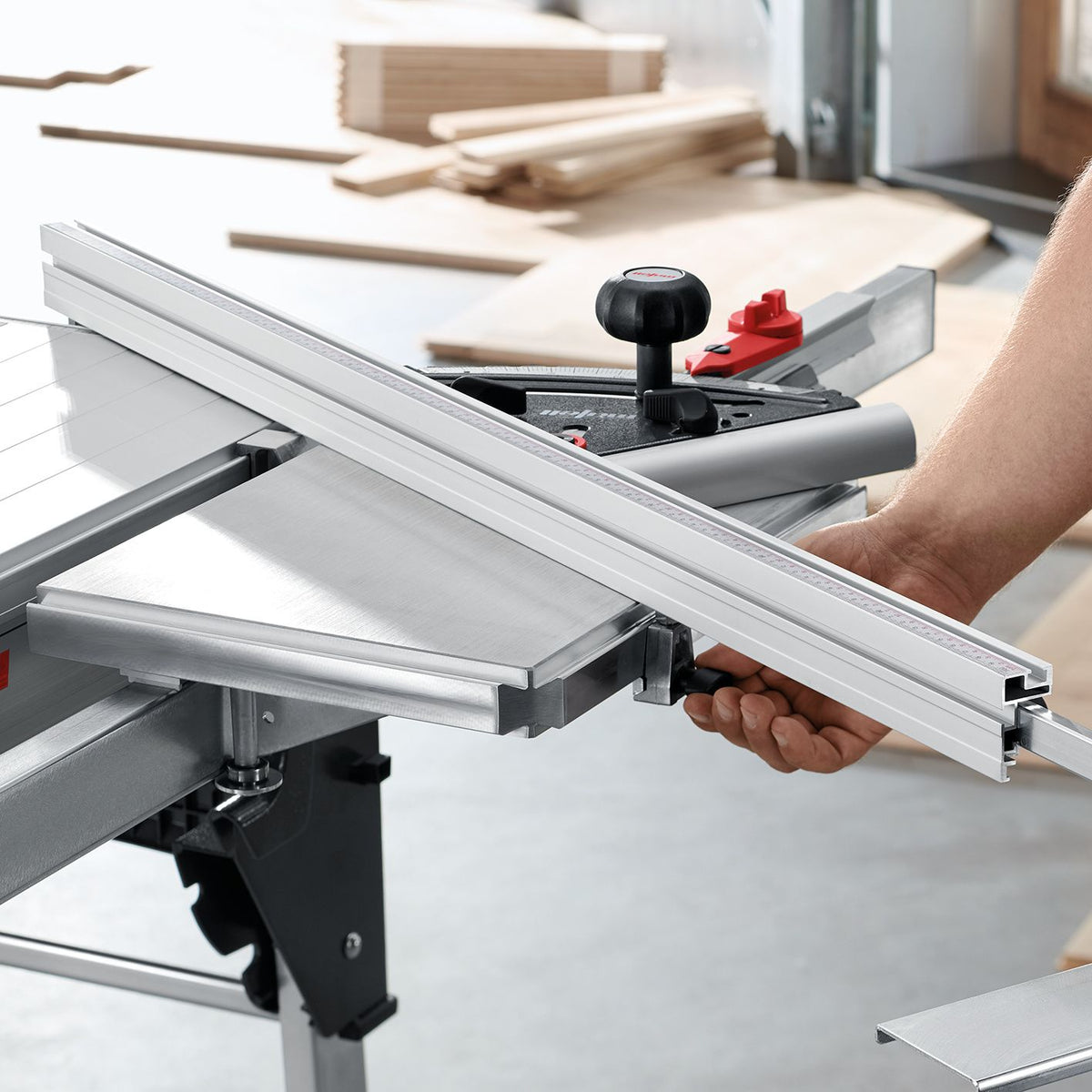 Mafell 1000 mm Fence Guide Extension with Drop Stop for ERIKA Saws 203396