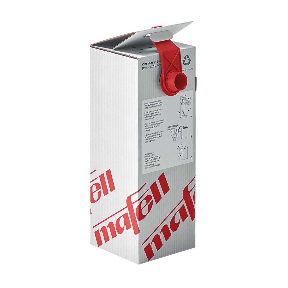 Mafell Cleanbox Starter Set box with red dust port attachment for ERIKA saws