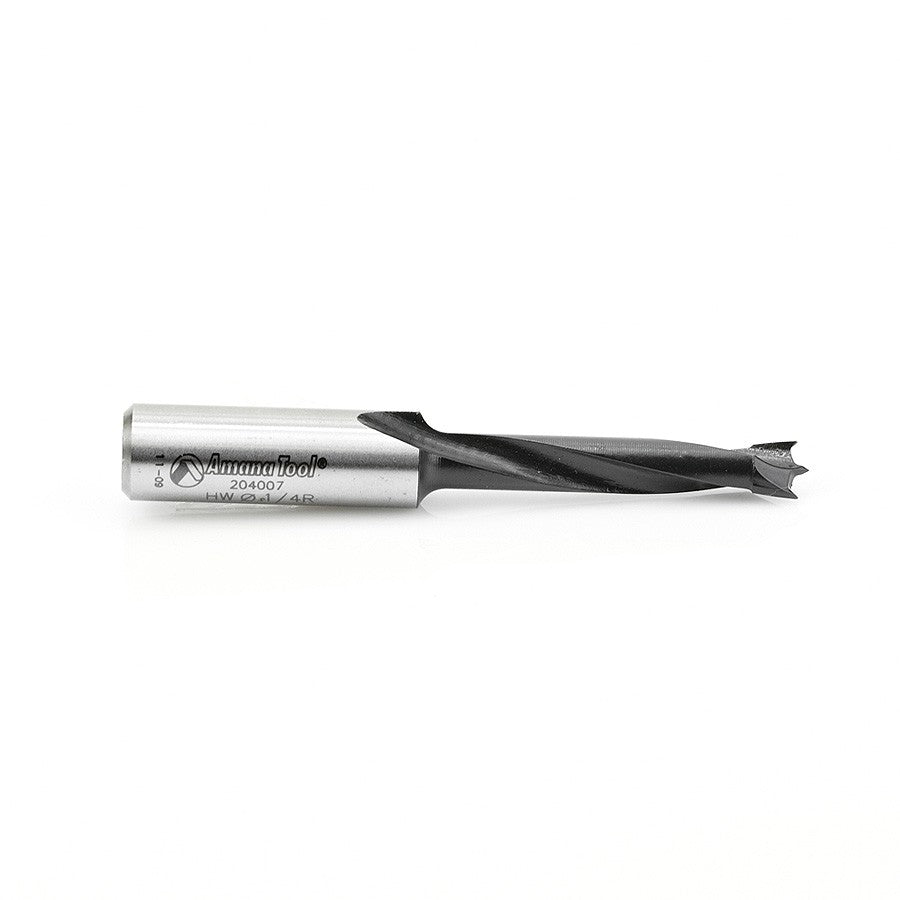 Amana Tool 1/4 in Brad Point R/H 70mm Long 204007