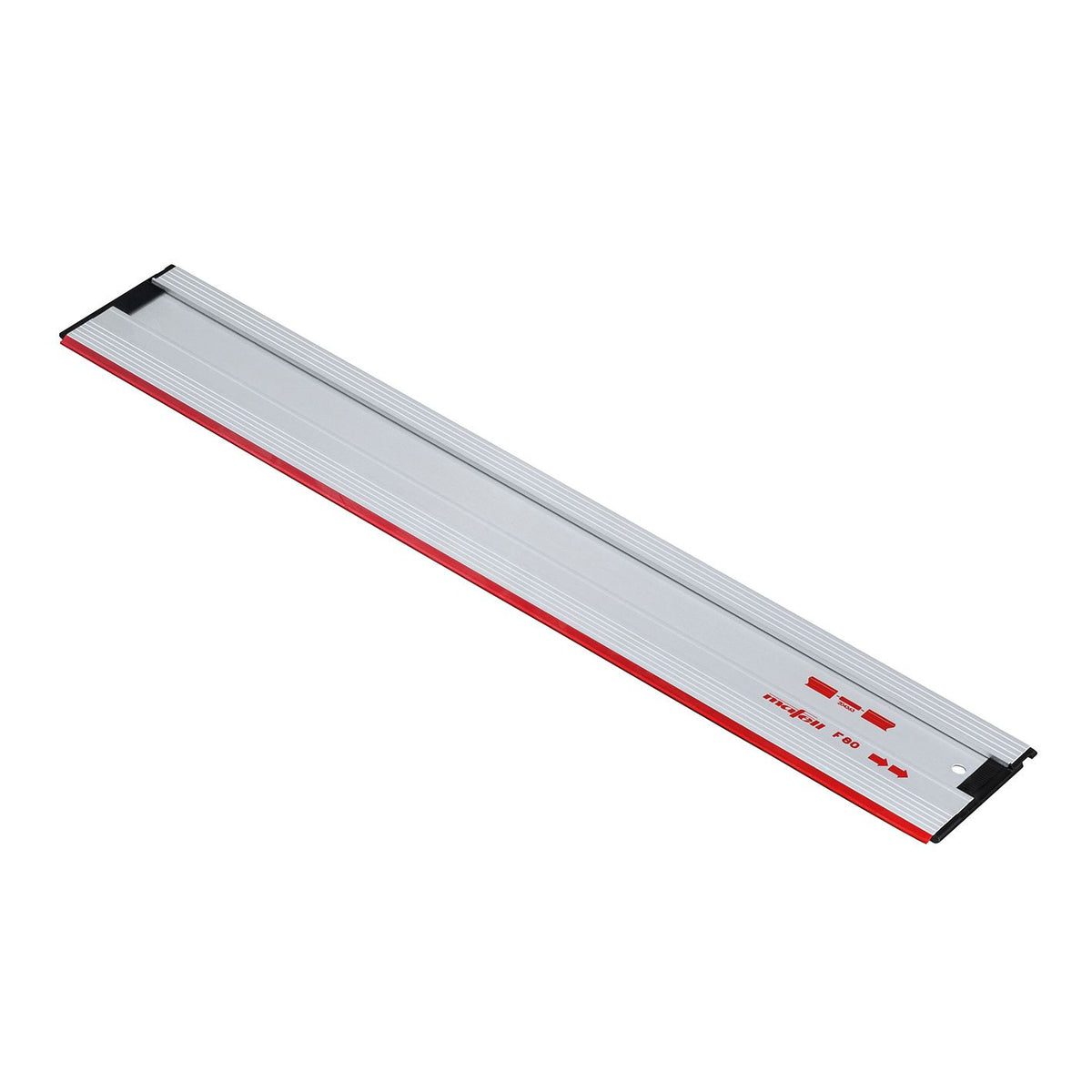 Mafell F 80 guide rail 800 mm with red end and grooved surface