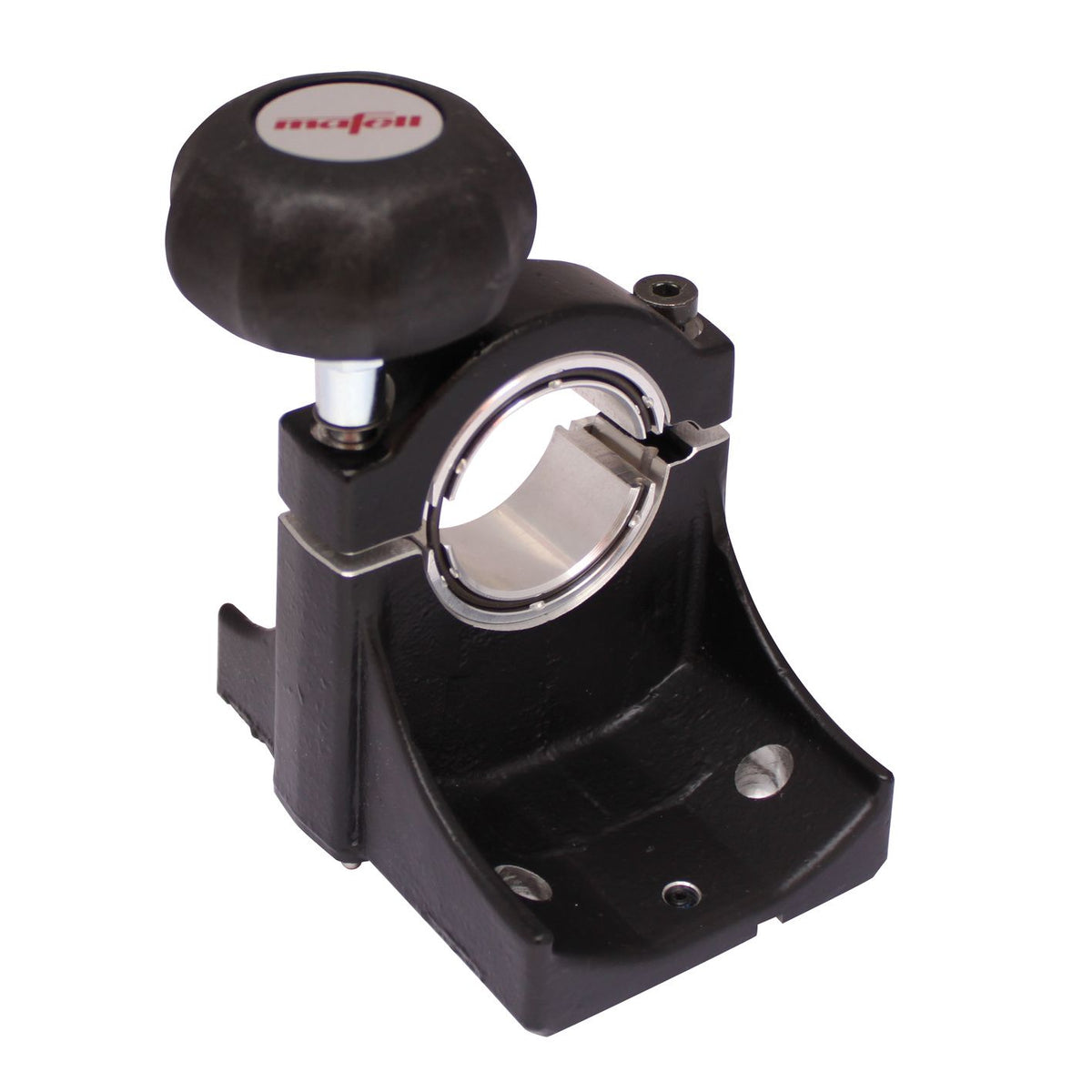 57 mm Mafell drilling machine retainer mounted on a BST drilling station component with a round Mafell knob