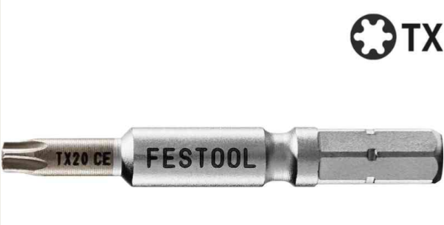 Festool Centrotec Torx Driver Bit 20-50 mm, 2-Pack 205080