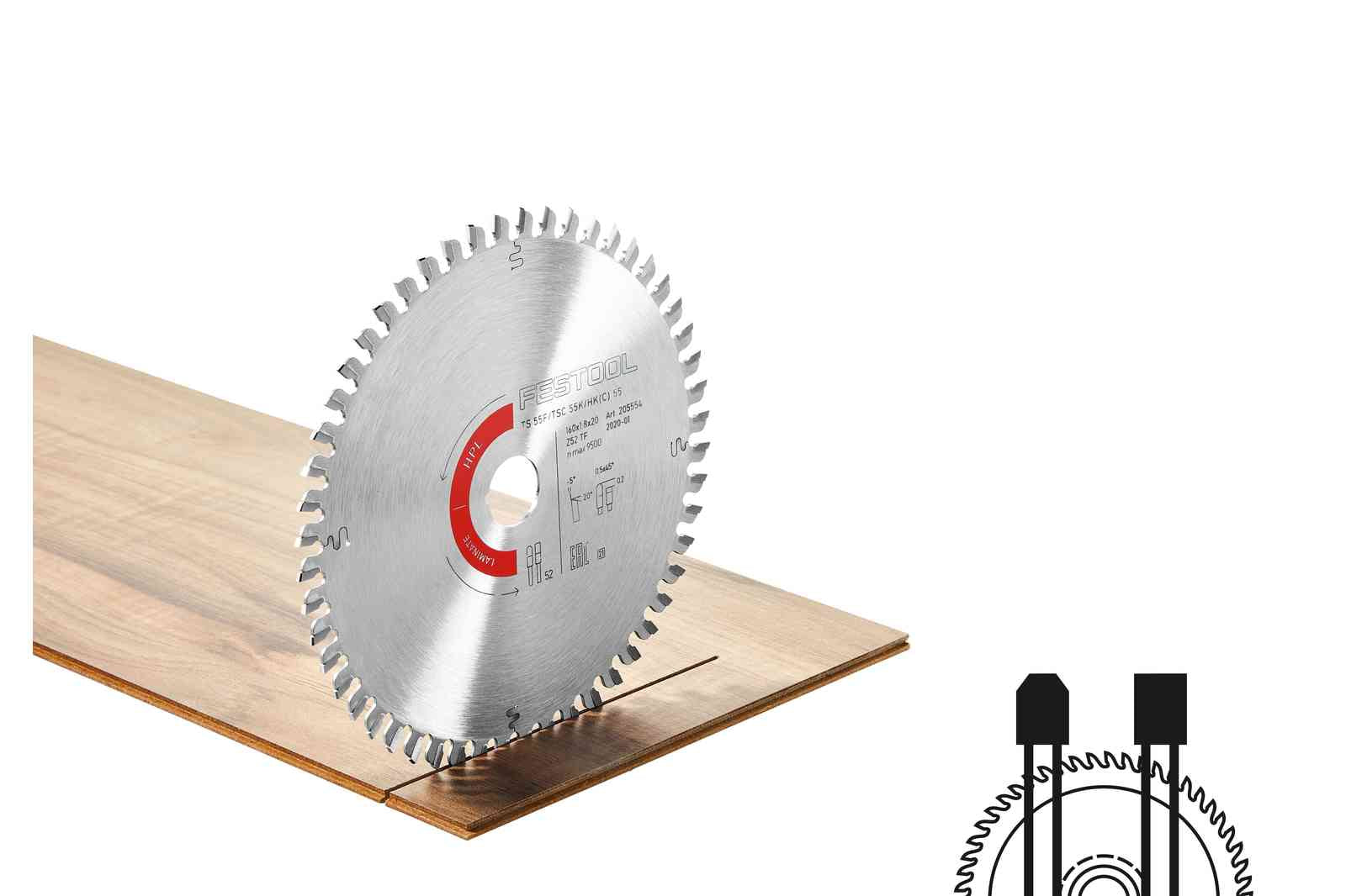 Festool Laminate 52 Tooth Saw Blade for TS 60/TSV 60/CSC SYS 50 205773