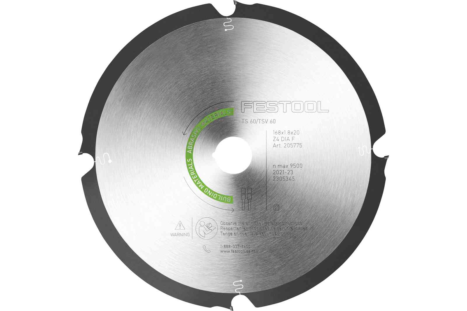 Festool Abrasive Materials Diamond 4 Tooth Saw Blade for TS 60/TSV 60 205775