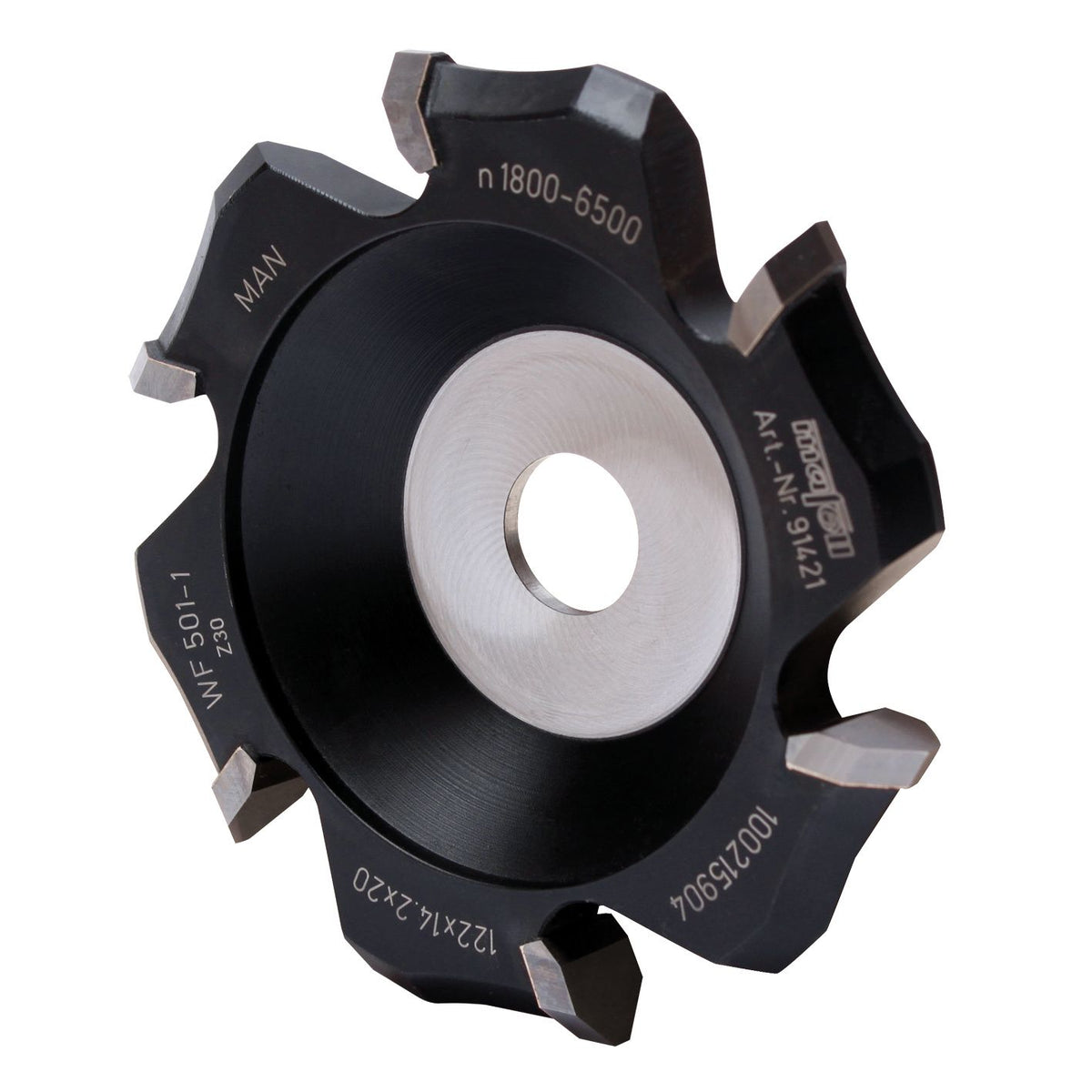 Mafell aluminum composite cutter head for 135-degree V grooves with multiple replaceable inserts