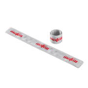 Two pack Mafell 206369 K-FIX Cable Covers with a long white strip and a curved metal clamp for securing cords to extraction hoses.