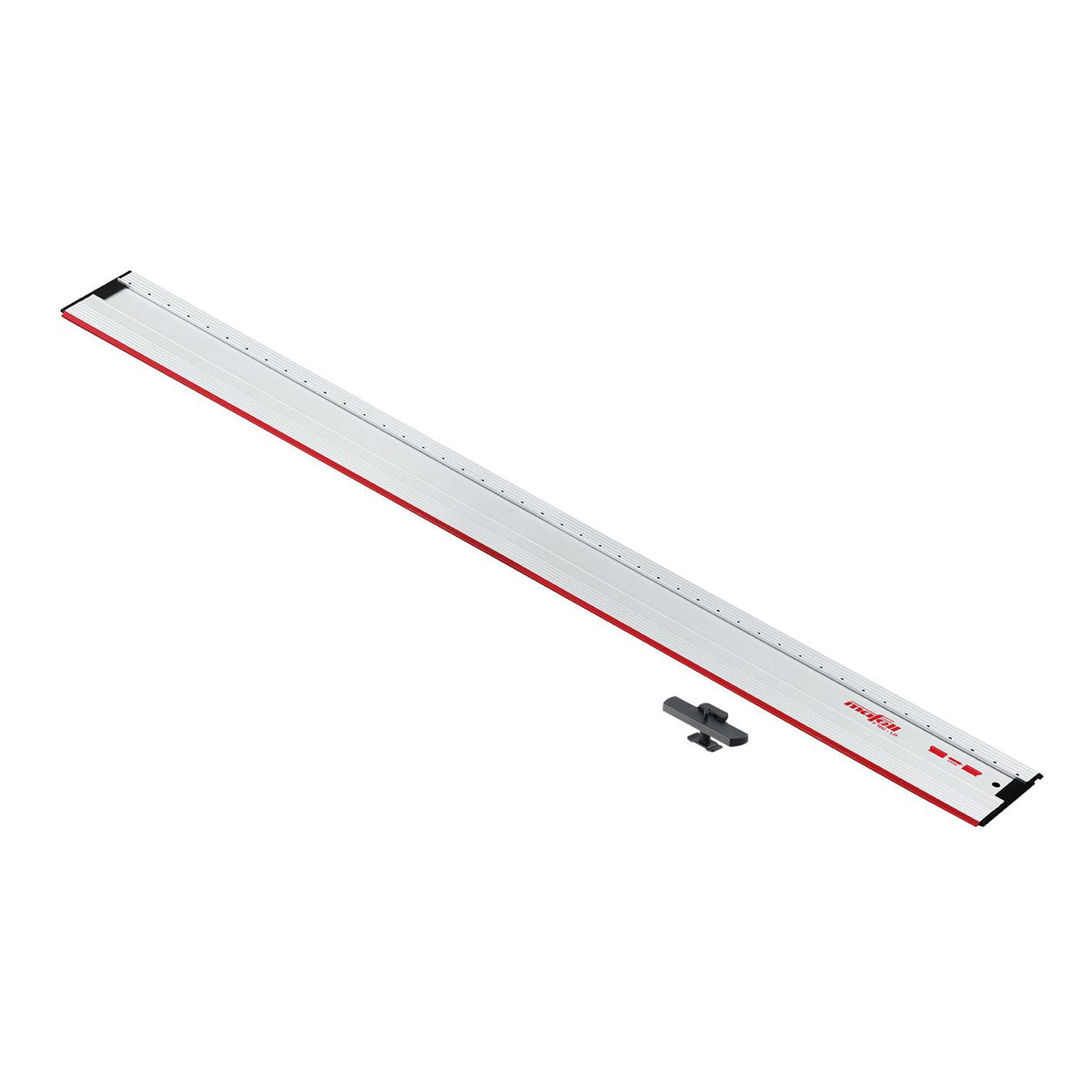 Mafell Guide Rail F 80 LR 0.8 m with red bottom edge, metal rail and clamp accessory