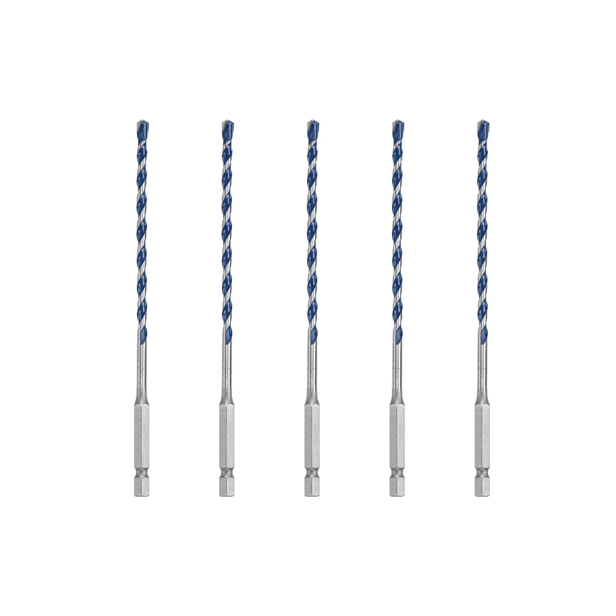 Bosch 3/16" x 6" Blue Xtreme Carbide Hammer Drill Bit, 5-Pack BXH045