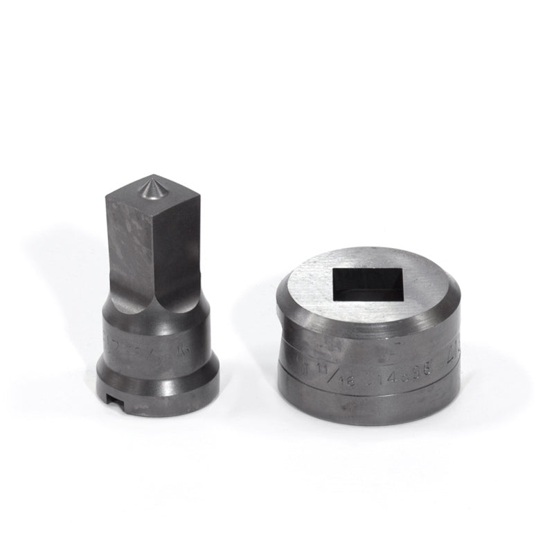 Edwards Ironworkers 21/32 in. Square Punch & Die Set with Key-Way PDSQ21/32