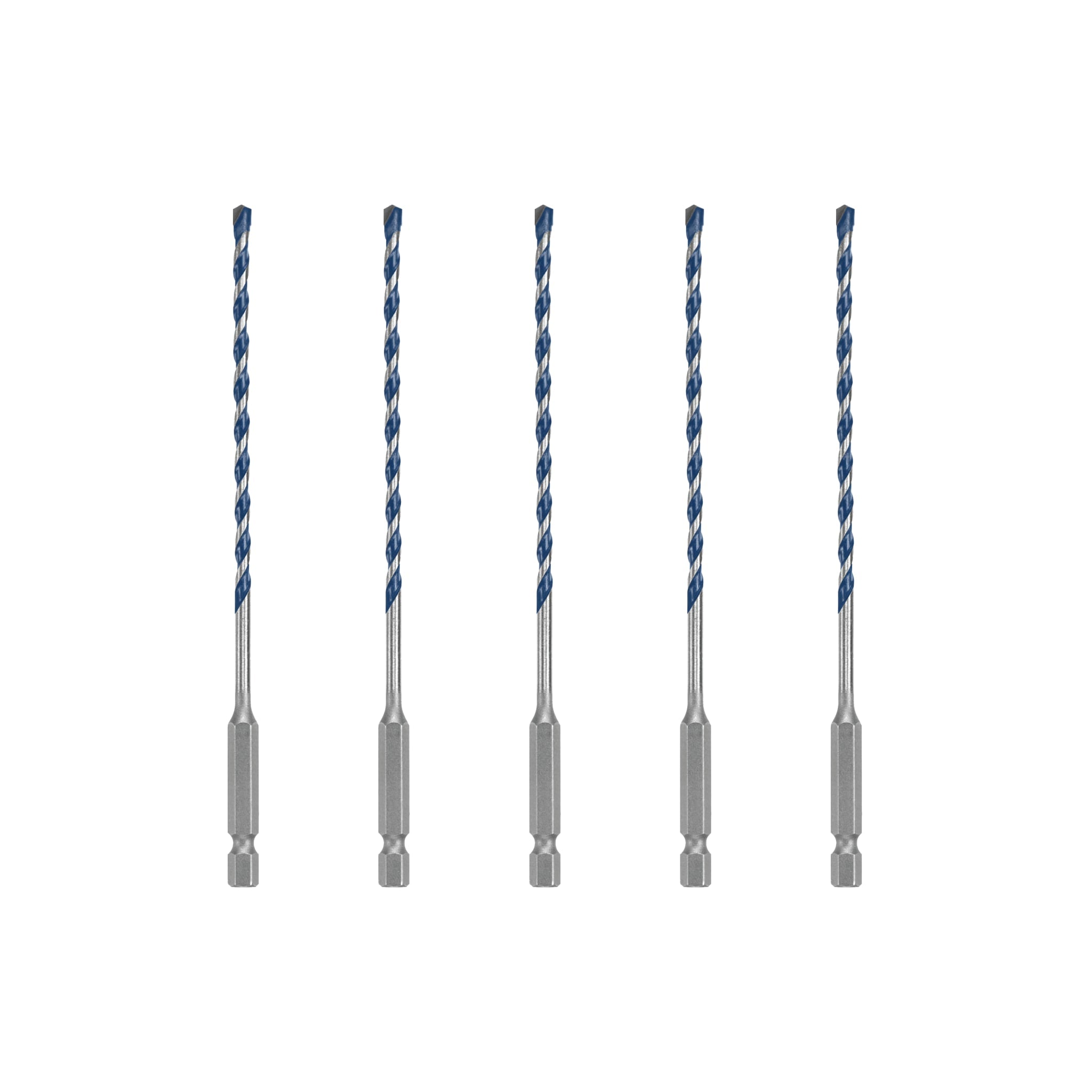 Bosch 5/32" x 6" Blue Xtreme Carbide Hammer Drill Bit, 5-Pack BXH025