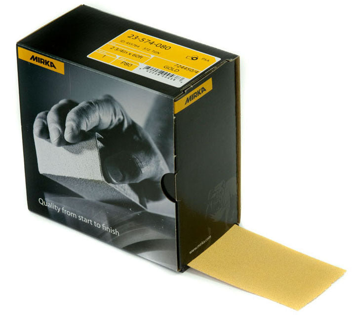 Mirka Gold 2-3/4 in. x 20yd. 100G PSA Autokut Roll 23-574-100