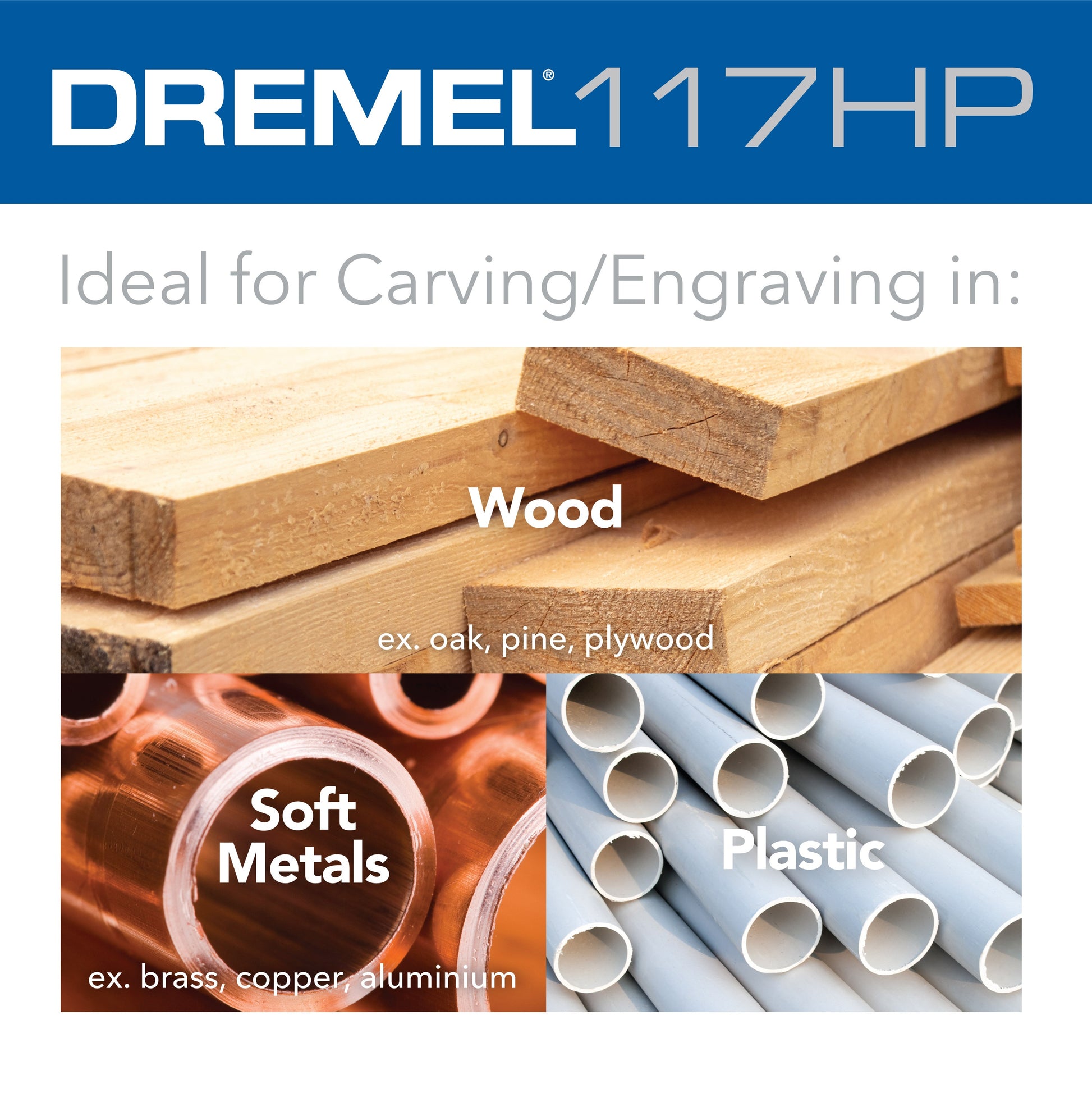Dremel 1/4 in. Max Life High Performance Rotary Carving Bit, 2-Pack 117HP