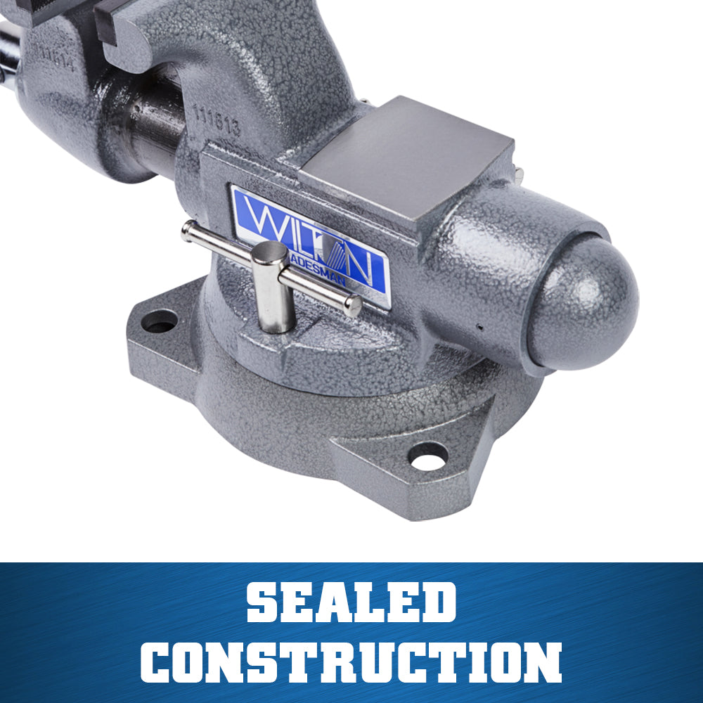 Jet 1755, Tradesman 5-1/2 in. Round Channel Vise with Swivel Base 28806