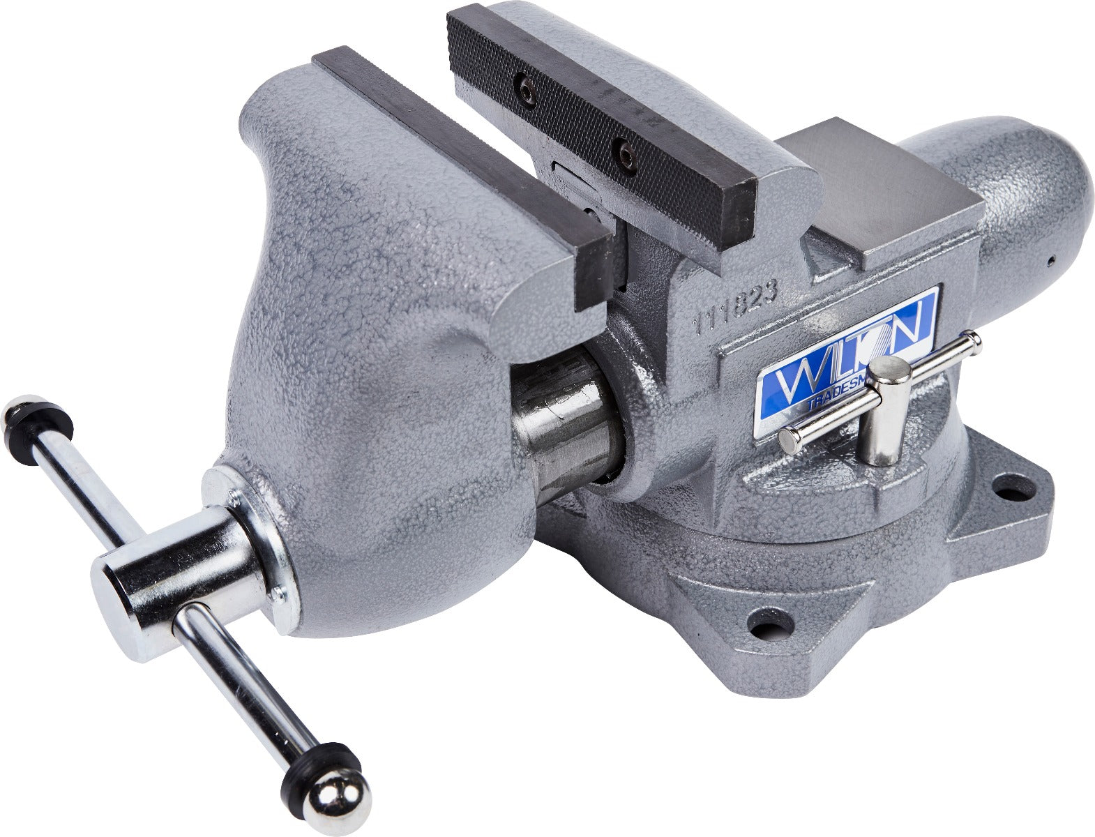 Jet 1765, Tradesman 6-1/2 in. Round Channel Vise with Swivel Base 28807