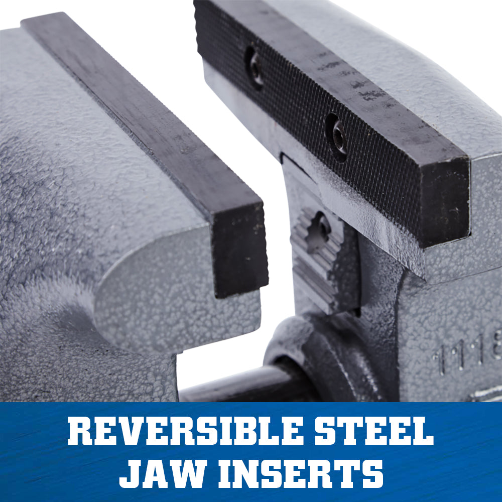 Jet 1765, Tradesman 6-1/2 in. Round Channel Vise with Swivel Base 28807