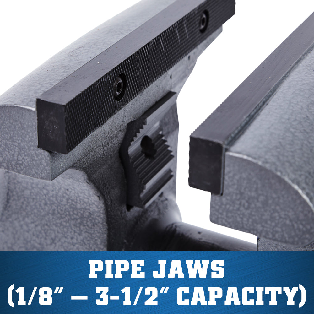 Jet 1780A, Tradesman 8 in. Round Channel Vise with Swivel Base 28808