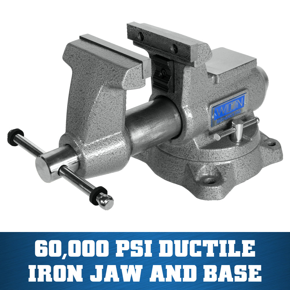 Jet 845M, Mechanics Pro 4-1/2 in. Jaw Width, Round Channel Vise with Swivel Base 28810