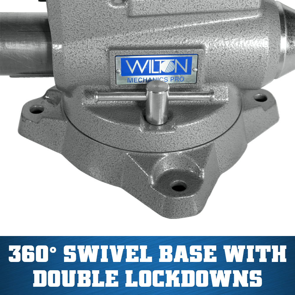 Jet 855M, Mechanics Pro 5-1/2 in. Jaw Width, Round Channel Vise with Swivel Base 28811