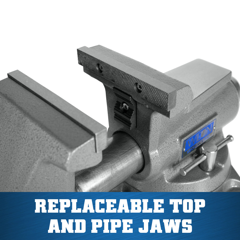 Jet 855M, Mechanics Pro 5-1/2 in. Jaw Width, Round Channel Vise with Swivel Base 28811