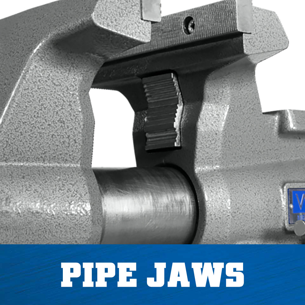 Jet 880M, Mechanics Pro 8 in. Jaw Width, Round Channel Vise with Swivel Base 28813