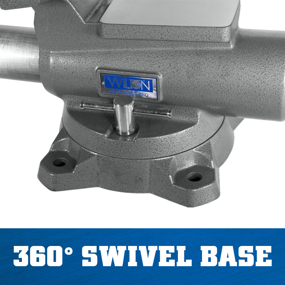 Jet 880M, Mechanics Pro 8 in. Jaw Width, Round Channel Vise with Swivel Base 28813